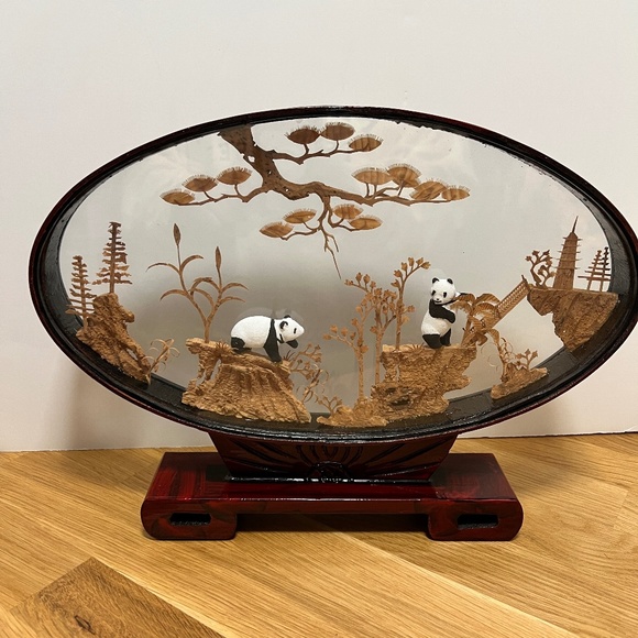 Other - Vintage 90’s Cork Carved Scene